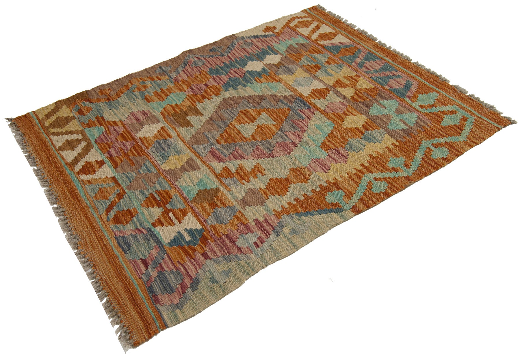 88x64 cm auoduvoio kilim estilo clásico hecho a mano original - fácil de limpiar