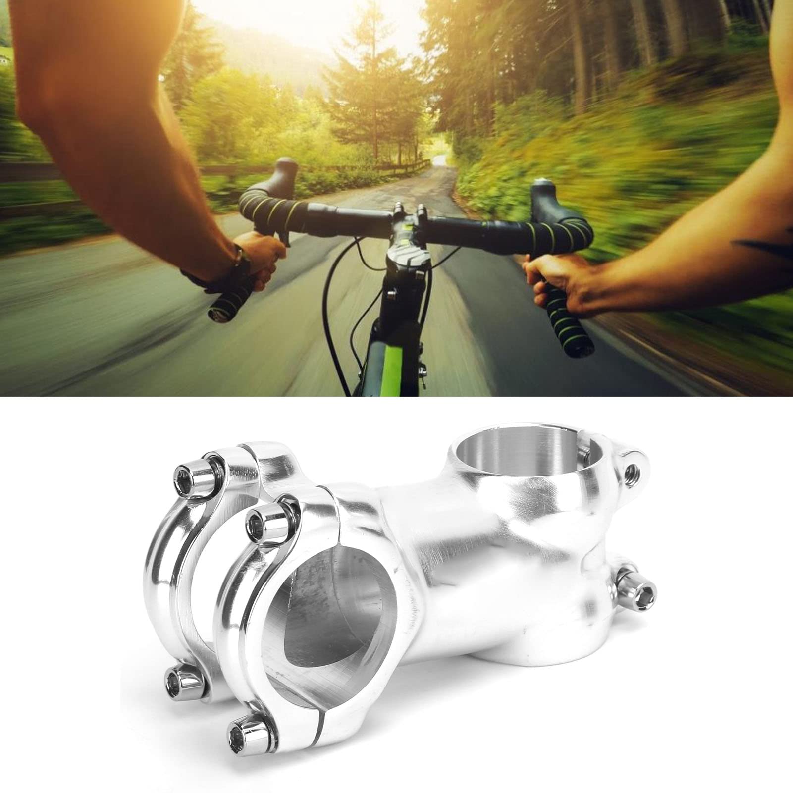 Bynccea Attacco per bicicletta regolabile, 31,8 mm, 90 mm, 110 mm, 145 mm, attacco regolabile