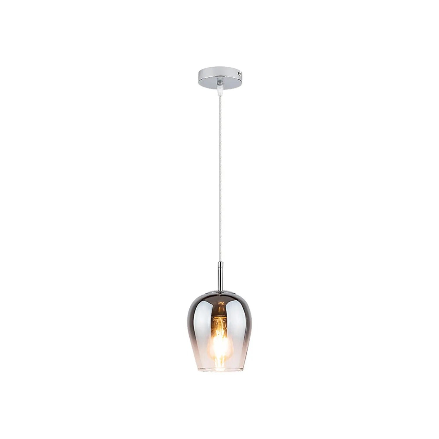 Lampa wisząca Petunia chromowana szkło dymne 1xE27x15W metal wym:130x14x14cm IP20 Rabalux