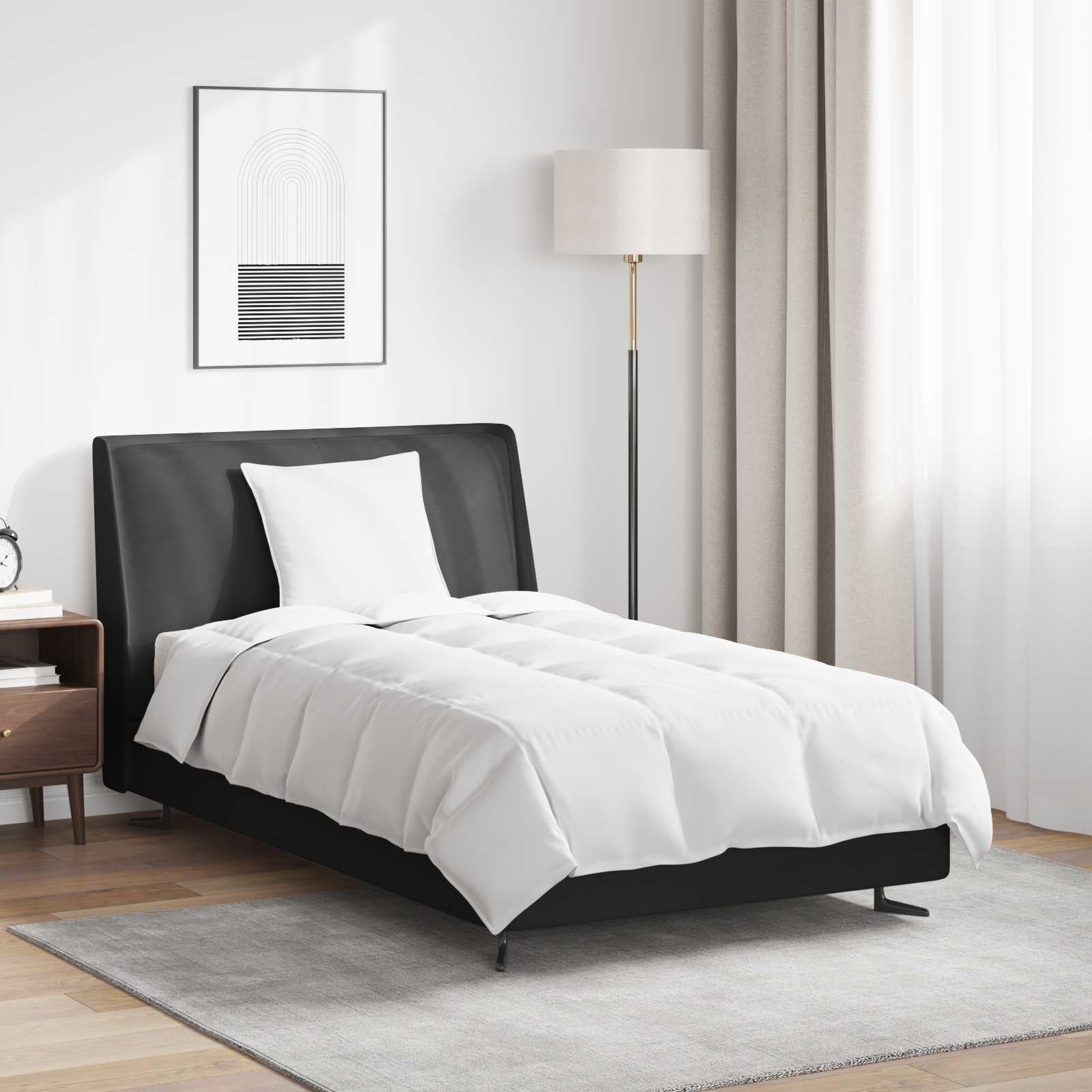 Zimowa Kołdra z poduszką 2 pcs Biały Pióra down vidaXL