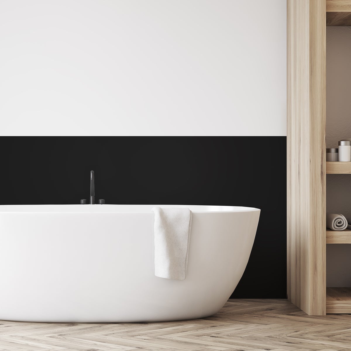Rouleau adhésif décoratif Vinyle au Mètre - Sticker Lavable Imperméable Mur Cuisine Meubles - 60cmx2m - Noir - 7