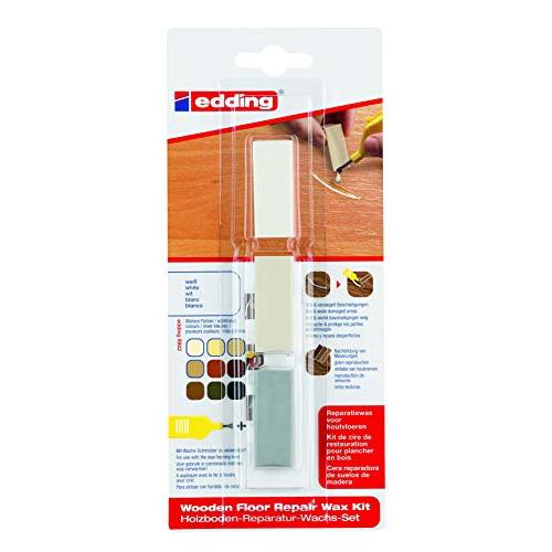 Edding 8902 - kit cera per restauro pavimenti in legno - blister 3pz - noce - 5