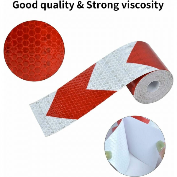 Taśma ostrzegawcza - Taśma odblaskowa nocna - 5 cm x 25 m - 1 sztuka