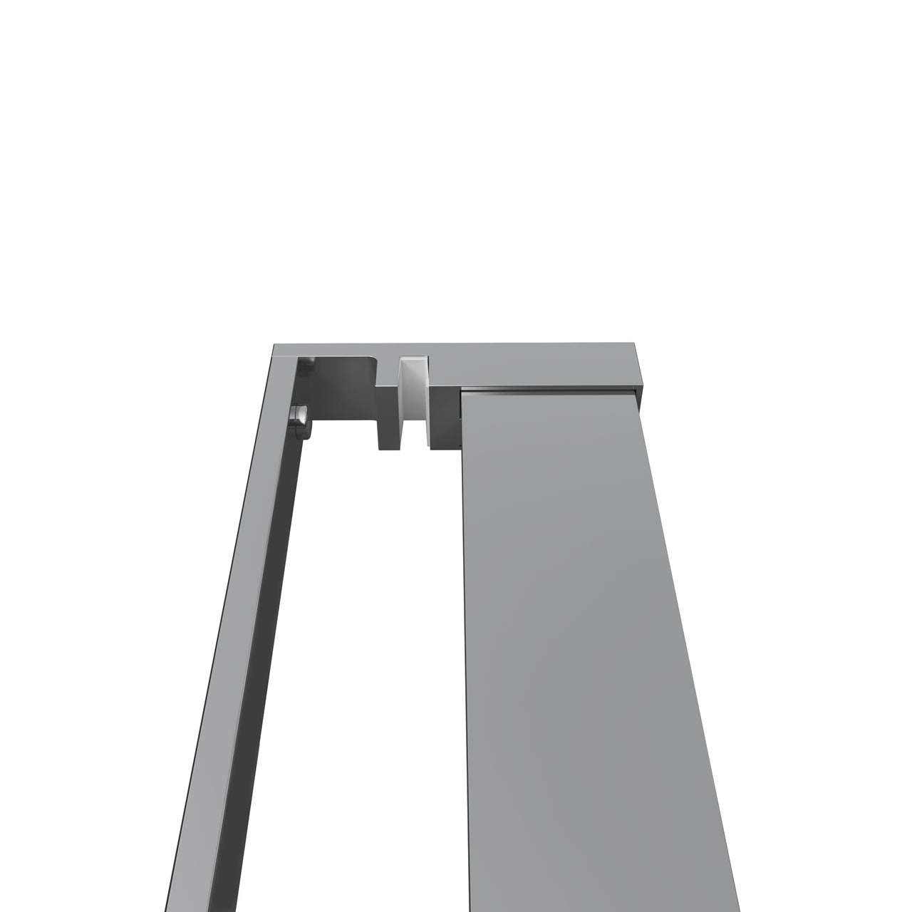 Mensola Doccia per Parete Doccia Walk in 120 cm Alluminio Cromo Lucido Porta-asciugamani Adattabile Vetro da 8 mm - 8