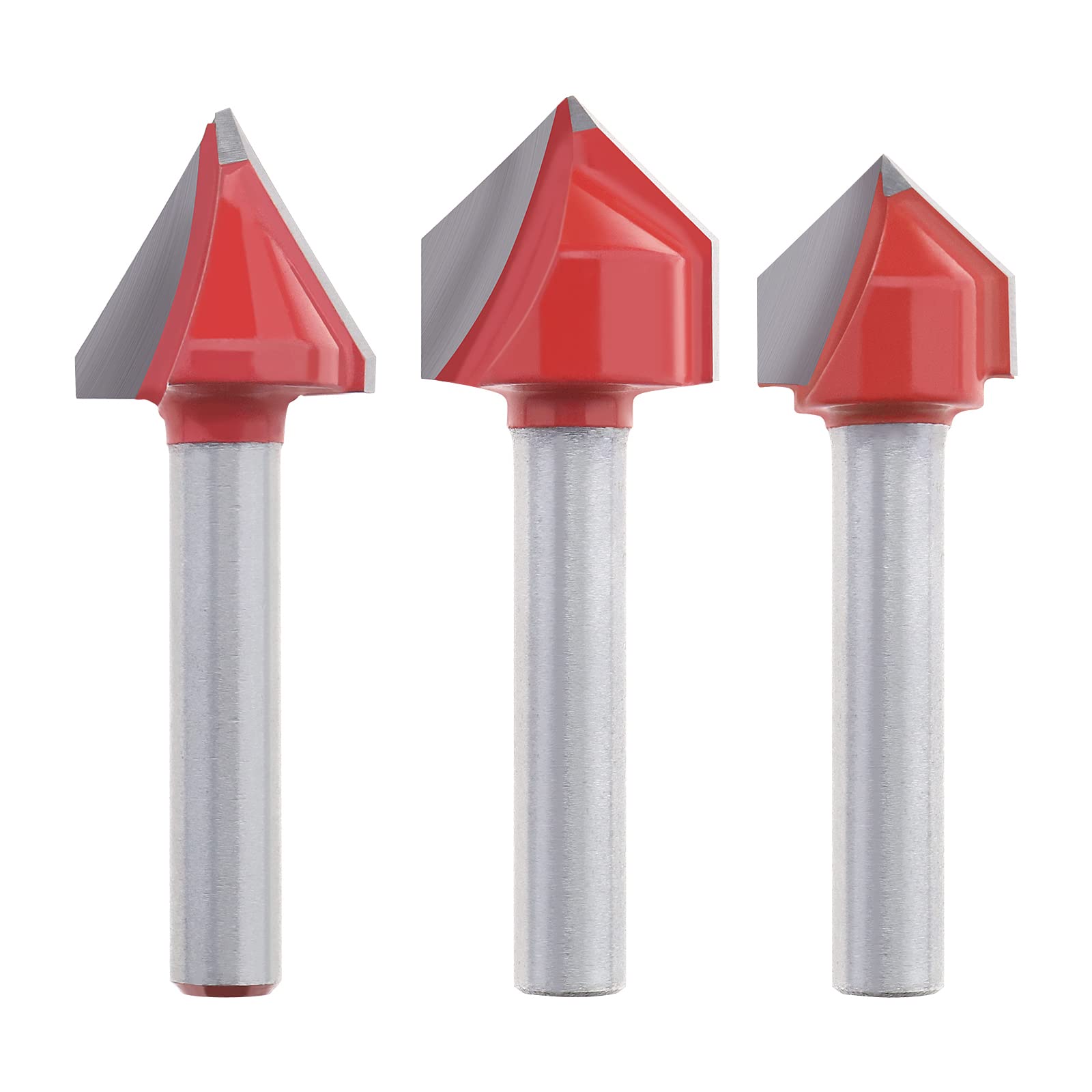 Fresa Per Scanalatura A Linguetta 3 Denti - Gambo 1/2 Pollice, Corpo In Acciaio Al Carbonio, Rivestimento PTFE, Per Legno Fai-da-te