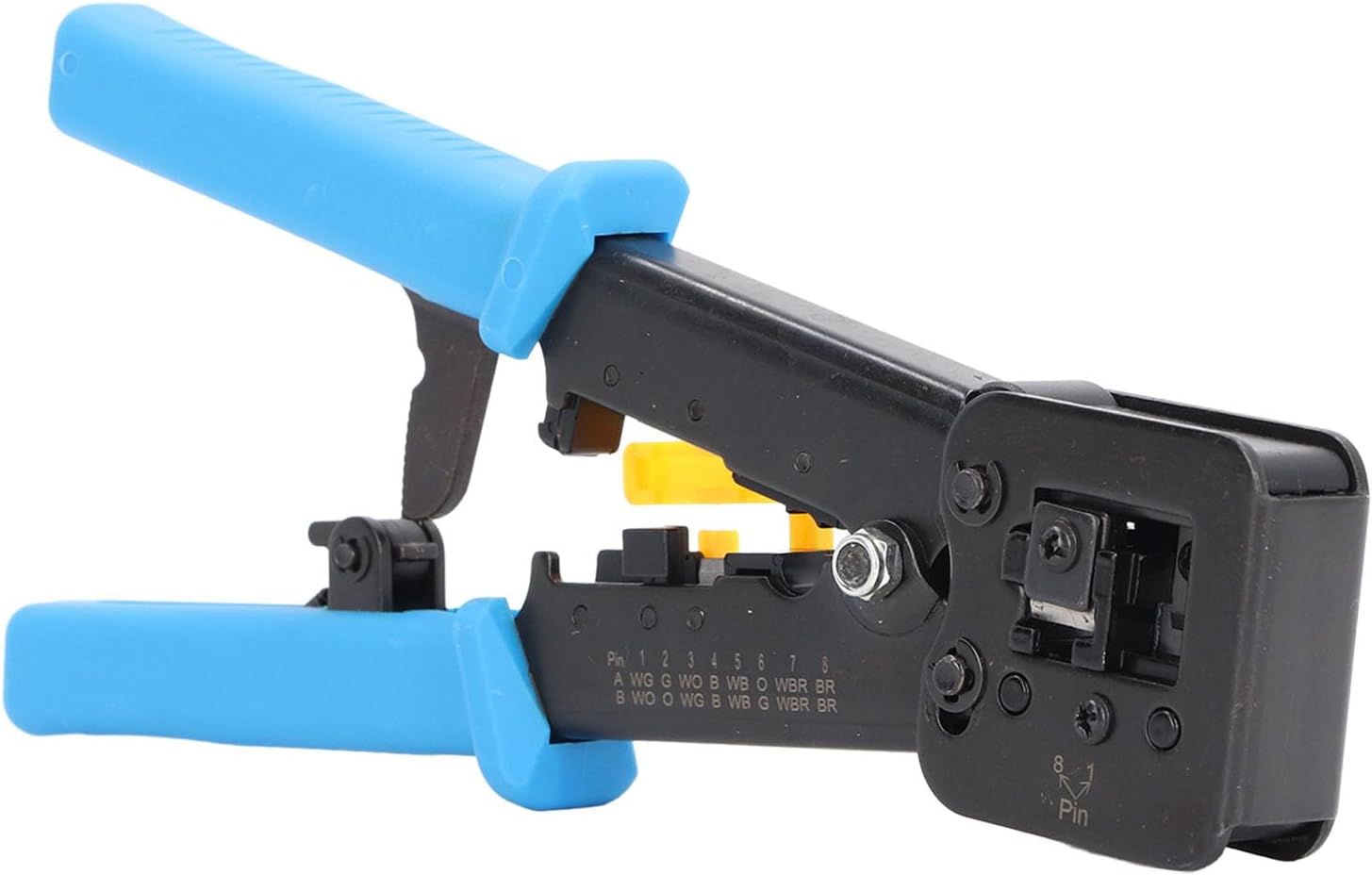 Zaciskarka RJ45, szczypce do zaciskania kabli danych ze zintegrowaną głowicą Ethernet, stal