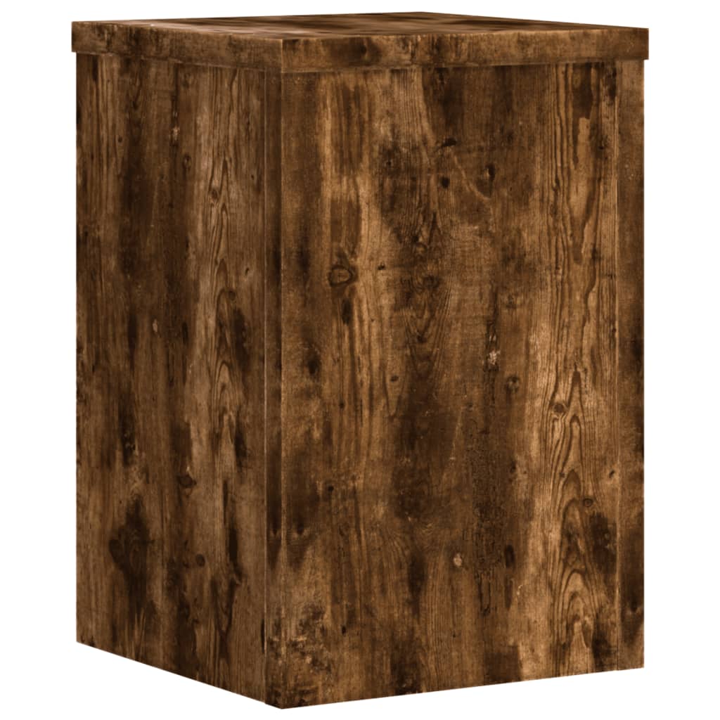 Support de plante, 2 pièces, chêne fumé, 20 × 20 × 30 cm - 5