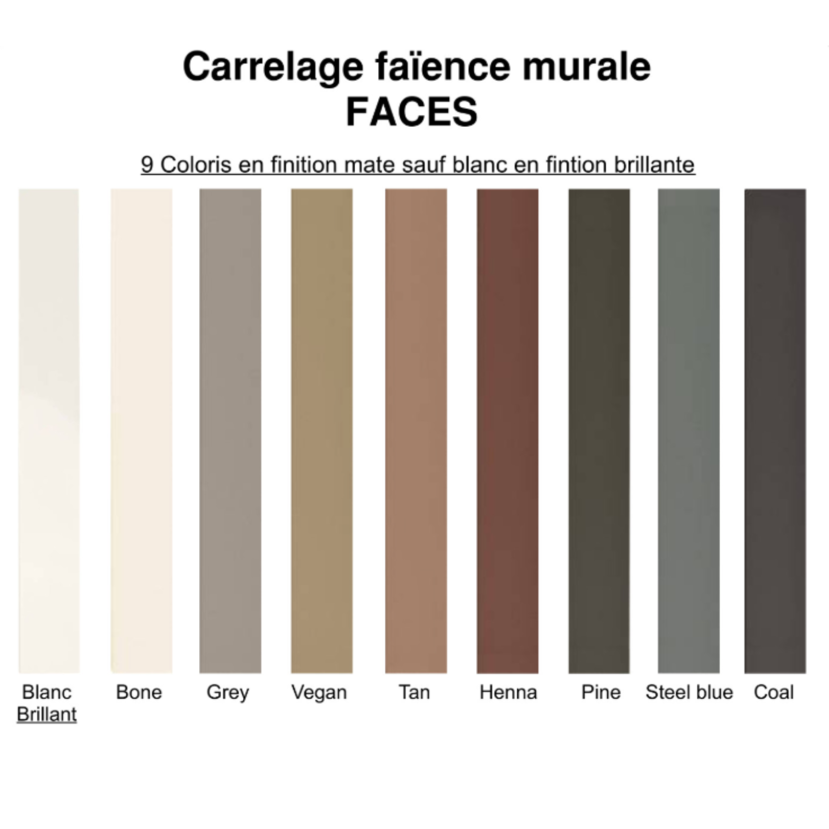 Carrelage Relief FACES 5x40 cm coast Coal Faces | Leroy Merlin