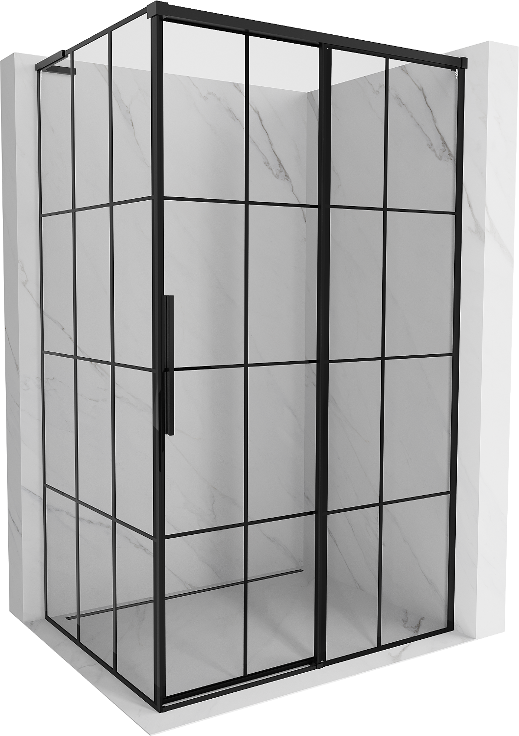 Mexen Rox L cabine de douche coulissante droite 90 x 75 cm, grille ...