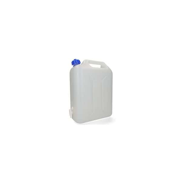 Jerrican Alimentaire Ribiland 30L - Plastique Blanc Transparent Avec Bec Verseur - Qualité Alimentaire