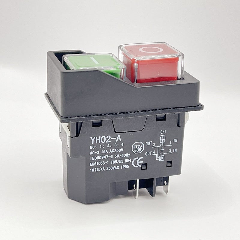 Przełączniki elektromagnetyczne Przełączniki przyciskowe do narzędzi ogrodowych 4 piny - zaciski, 2000W