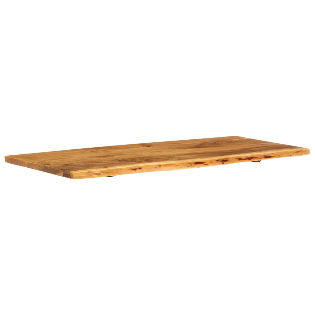 Piano lavabo bagno in acacia 114x52x2,5 cm - 9