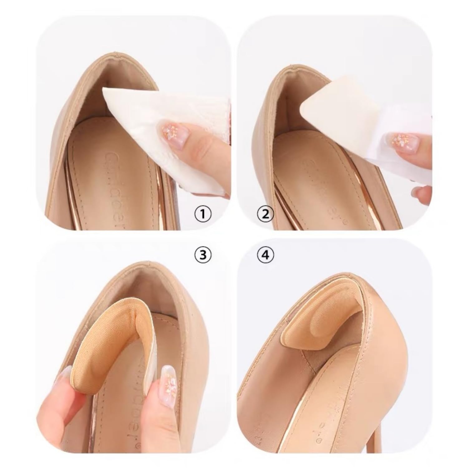 Protege Ttalon Chaussure,10 Paires Coussinets de Talon Insert Orteil Doux et Confortable Coussinet Chaussure Protege Talon Chaussure Autocollante - 6
