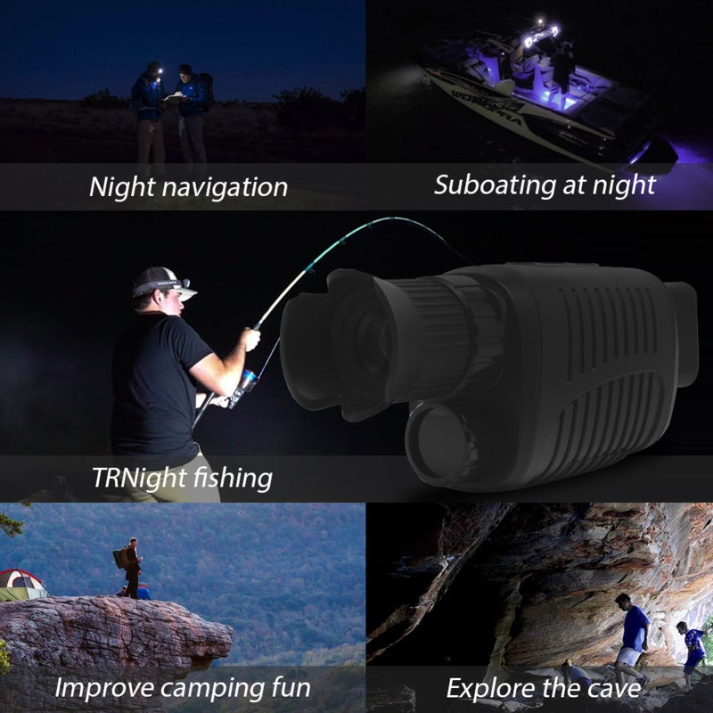 Appareil de vision nocturne extérieur monoculaire optique infrarouge, zoom numérique 5x, distance de vision complète 500-1000 m - 3