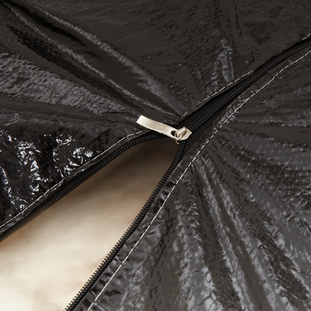 Sac de rangement pour coussins de jardin noir 150x75x75 cm PE - 7