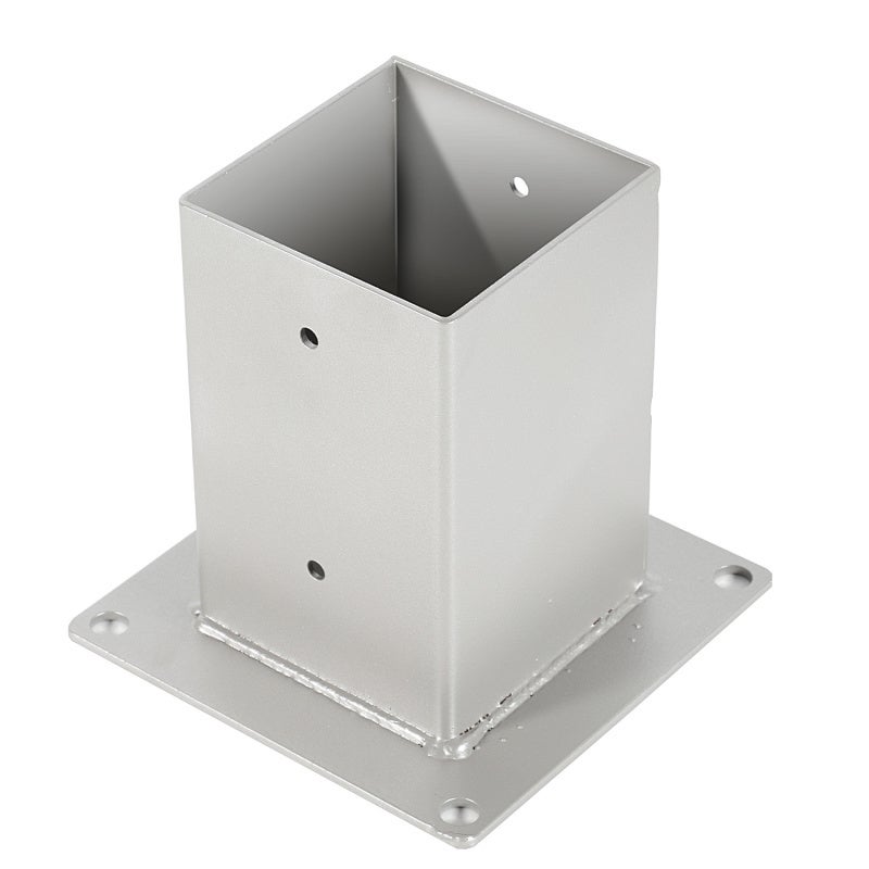 Kwadratowa stopa słupa ogrodowego, 8x drewniane słupy kwadratowe, wspornik słupa do ogrodzenia, wiaty i pergoli - 90 x 90 mm
