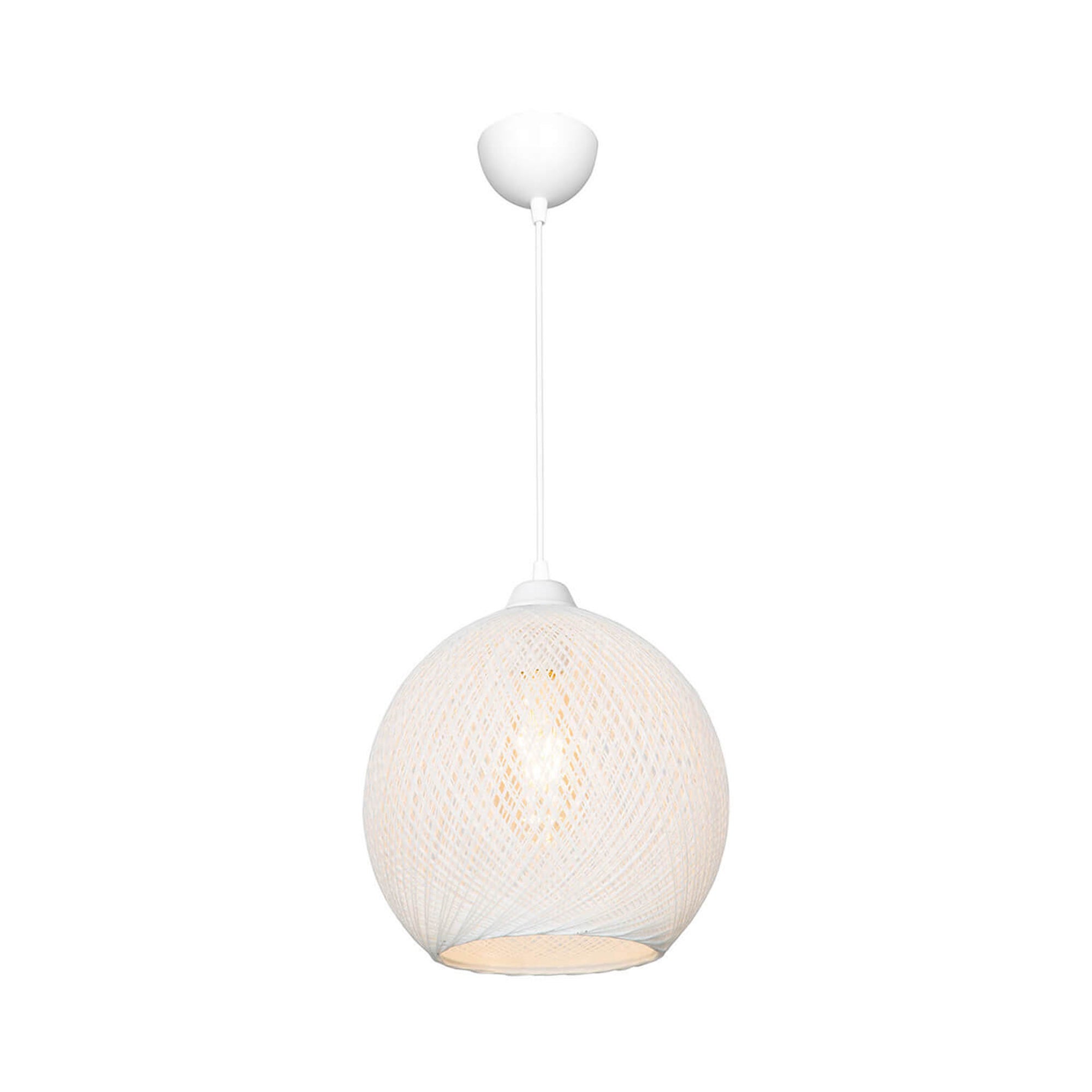 Lámpara Colgante De Cuerda Vintage – Luz Estilo Campo Con Casquillo E27, Ideal Para Comedor, Bar O Cafetería (sin Bombilla)