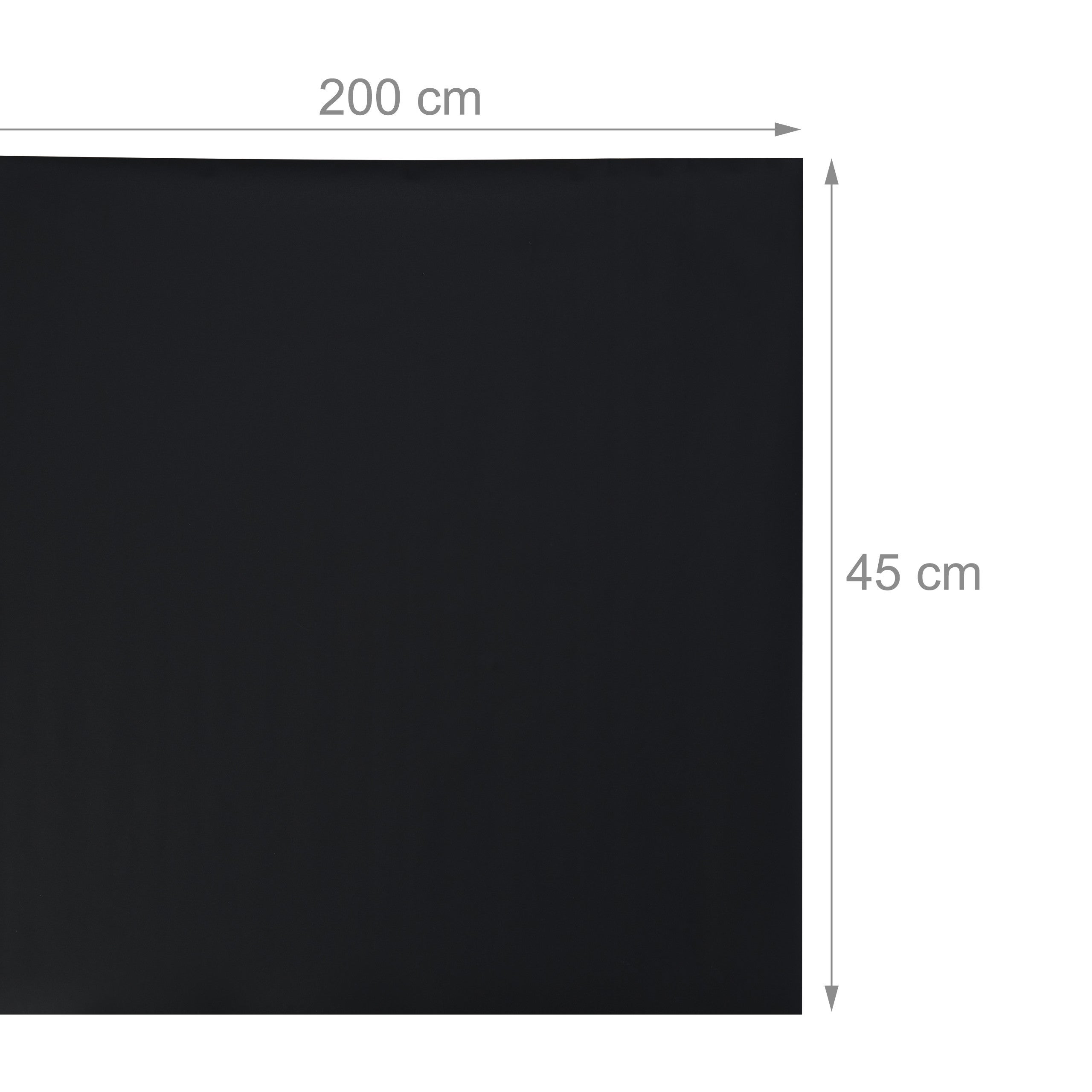 rouleau adhésif mural, porte, frigo et mur, inscriptible et lavable, 200 x 45 cm, autocollant, noir, Relaxdays - 4
