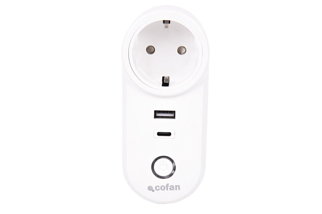 Cofan Enchufe inteligente con USB y tipo C | Conectividad WiFi 2.4 GHz ...