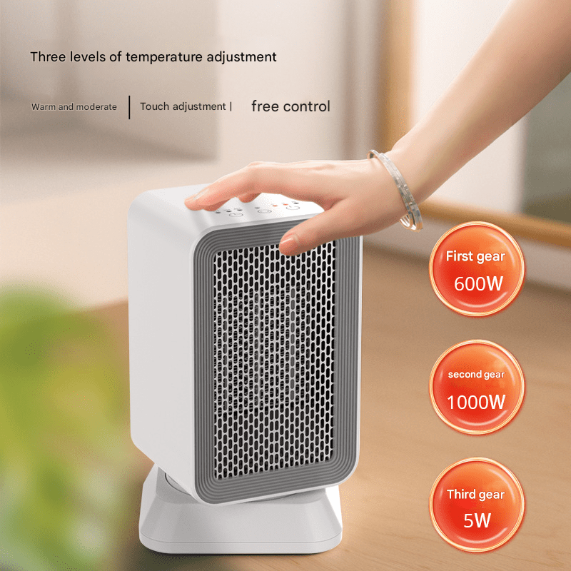 Chauffage oscillant silencieux de 1 000 W, chauffage de bureau à domicile, petit chauffe-pieds et chauffe-mains - 6