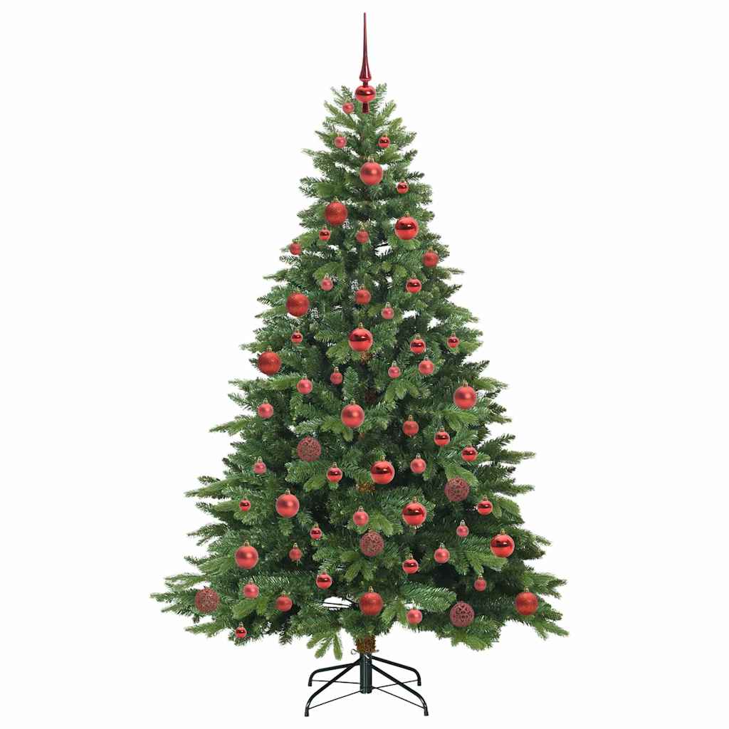 Sapin de Noël | Arbre de Noël artificiel avec 300 LED Vert 180 cm PE et PVC - 4