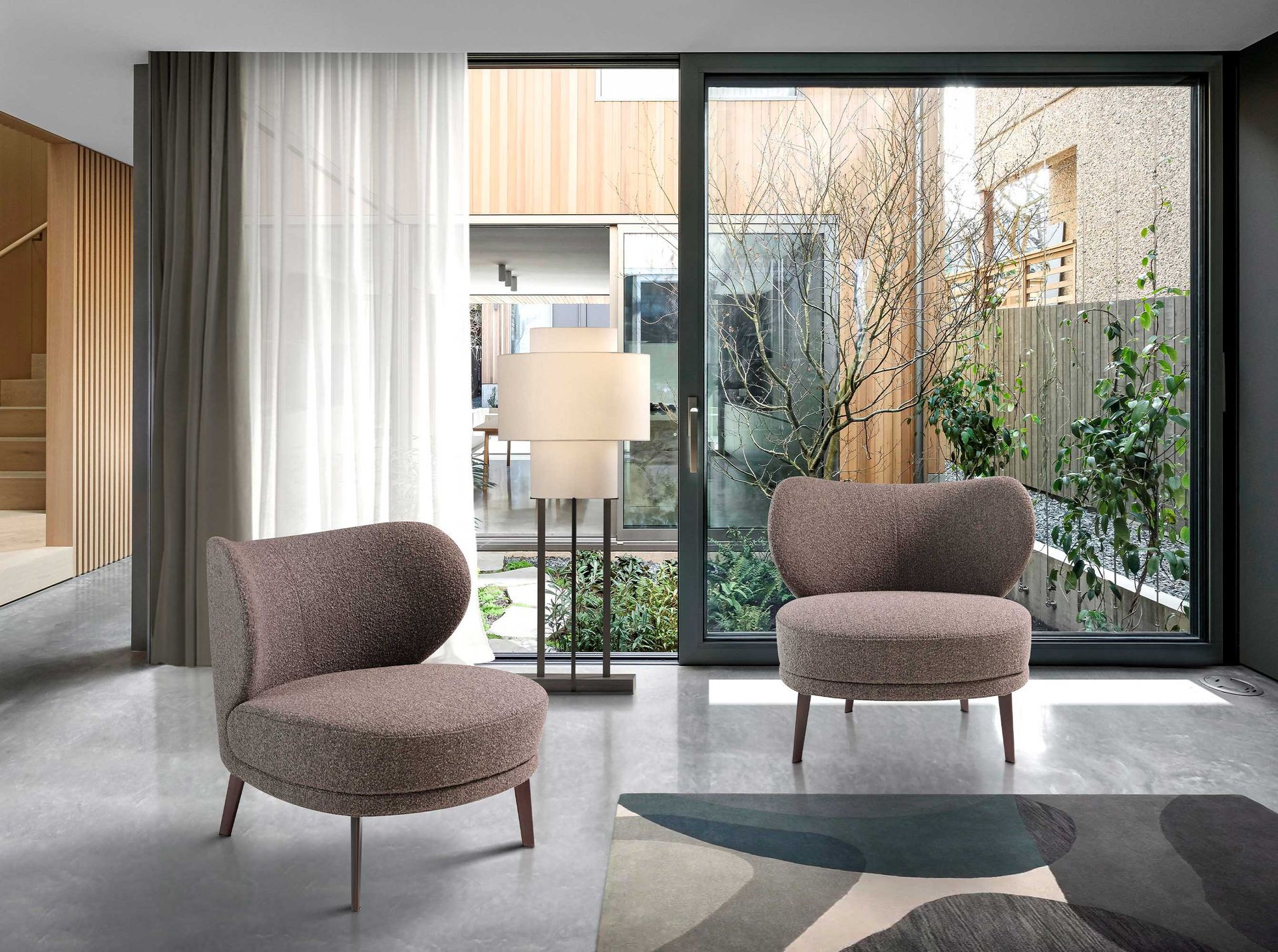 ANGEL CERDA Fauteuil en tissu marron - 4