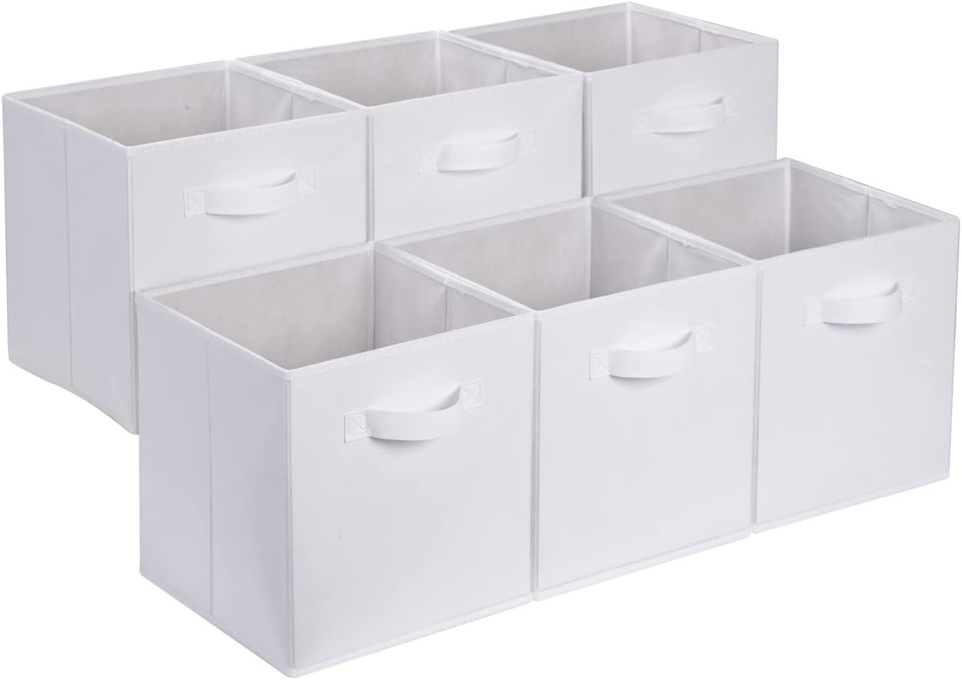 Cube de rangement en tissu pliable de base avec poignée, paquet de 6 ...