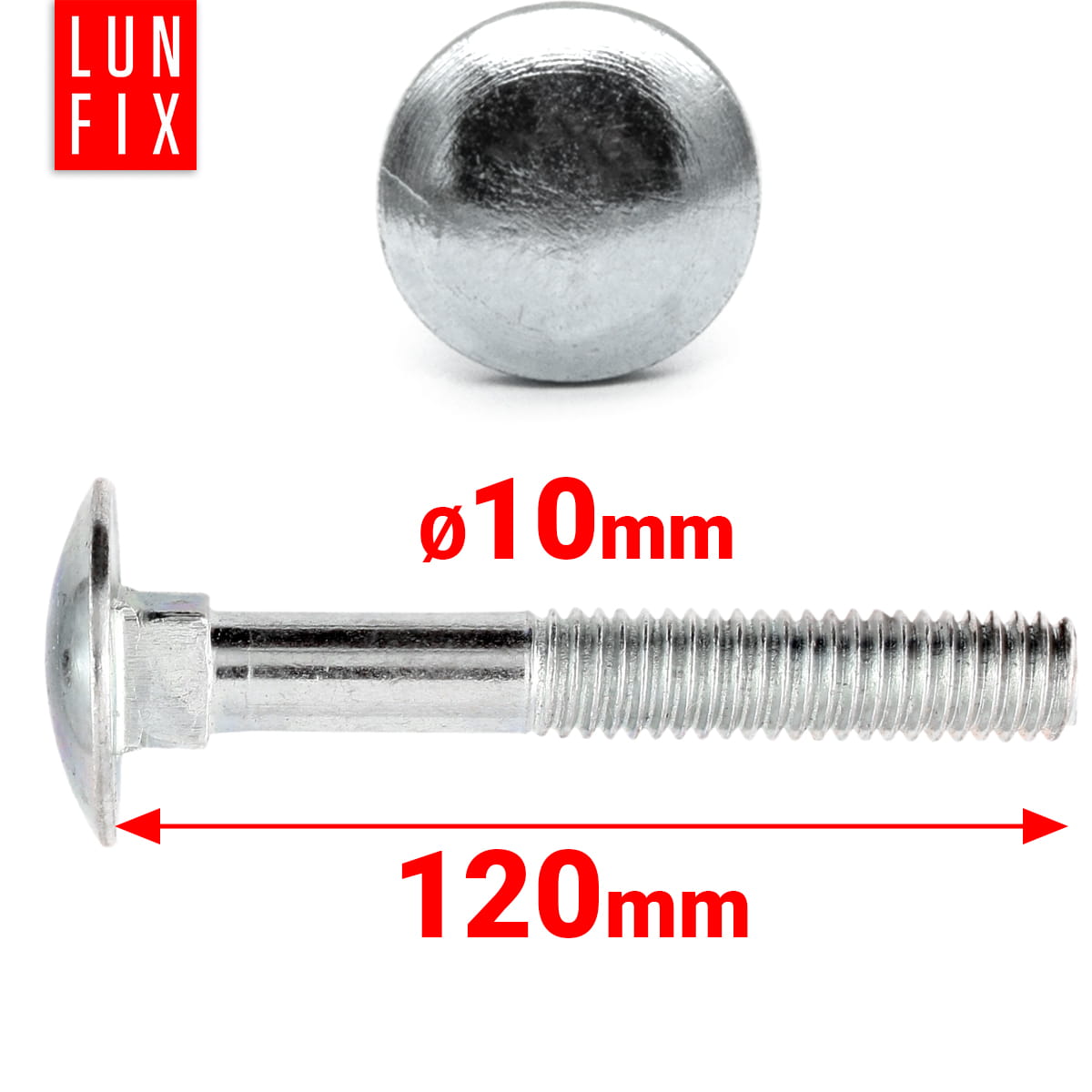 Śruba zamkowa M10 120 mm 1kg