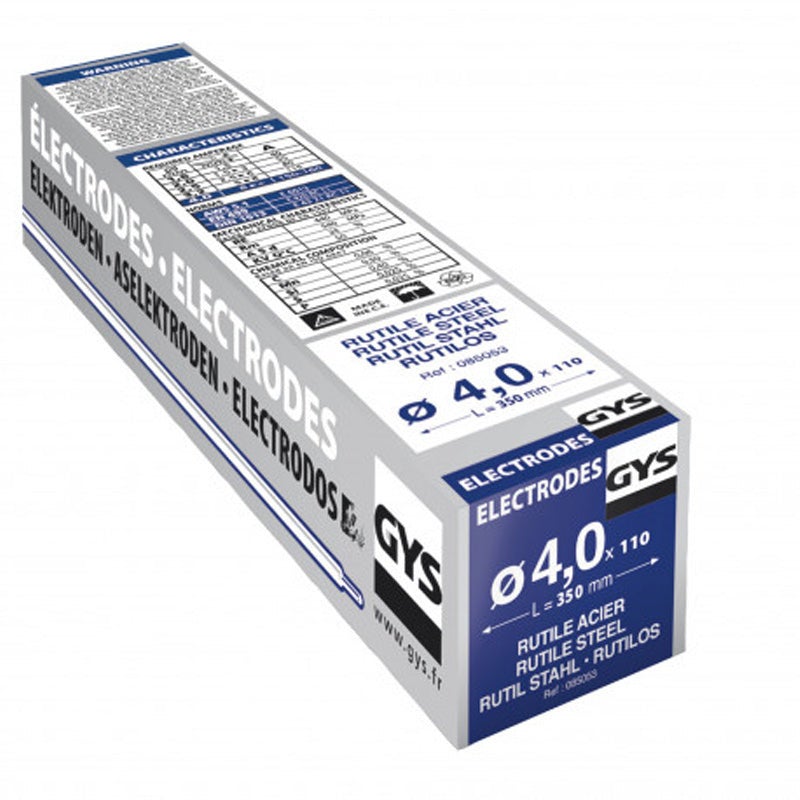 Elektrody rutylowe GYS pakiet 110 stal Ø4,0 mm stabilność łuku