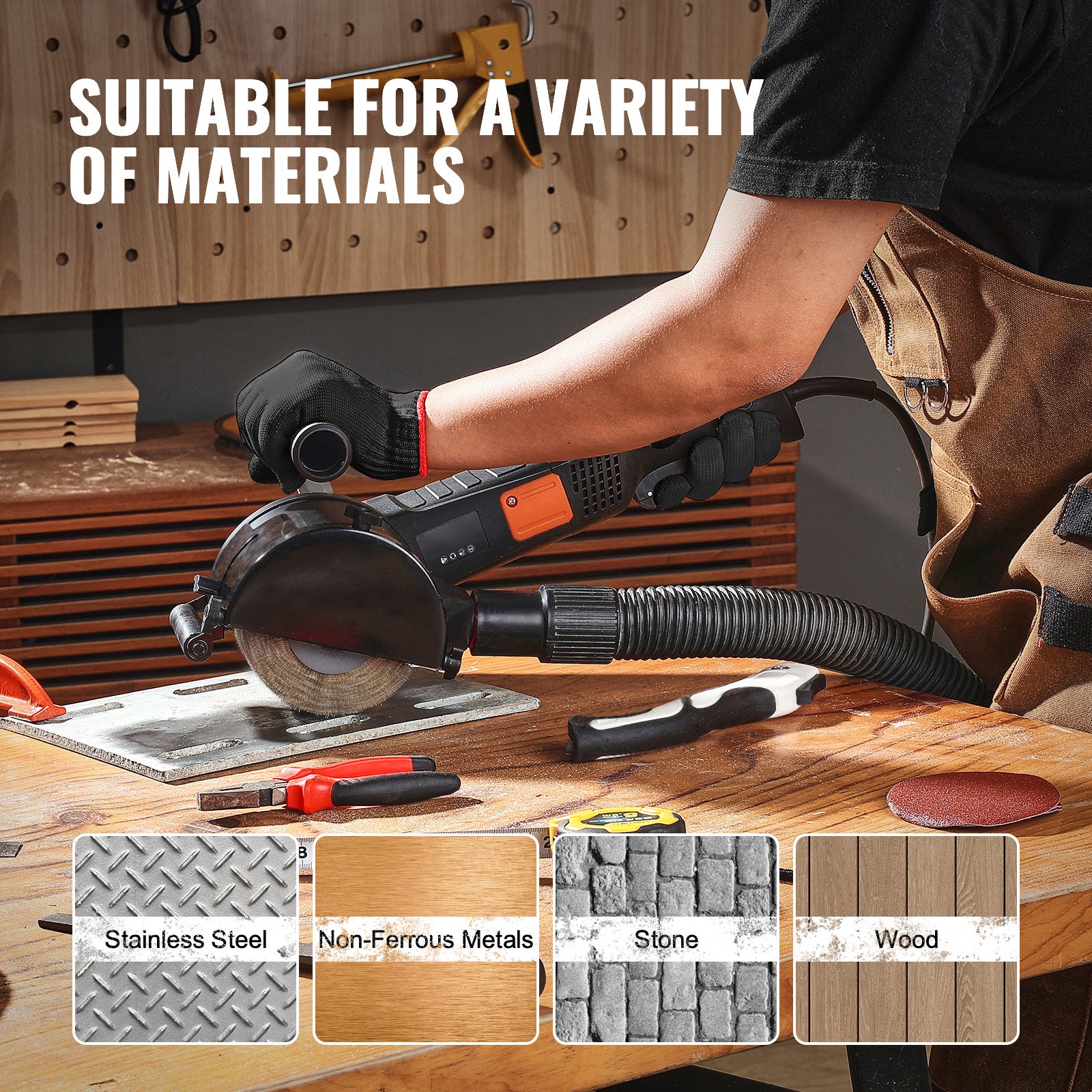 Machine de polissage et de brunissage SucceBuy,outil à 6 vitesses de 1300 W,polisseuse électrique pour métaux - 8