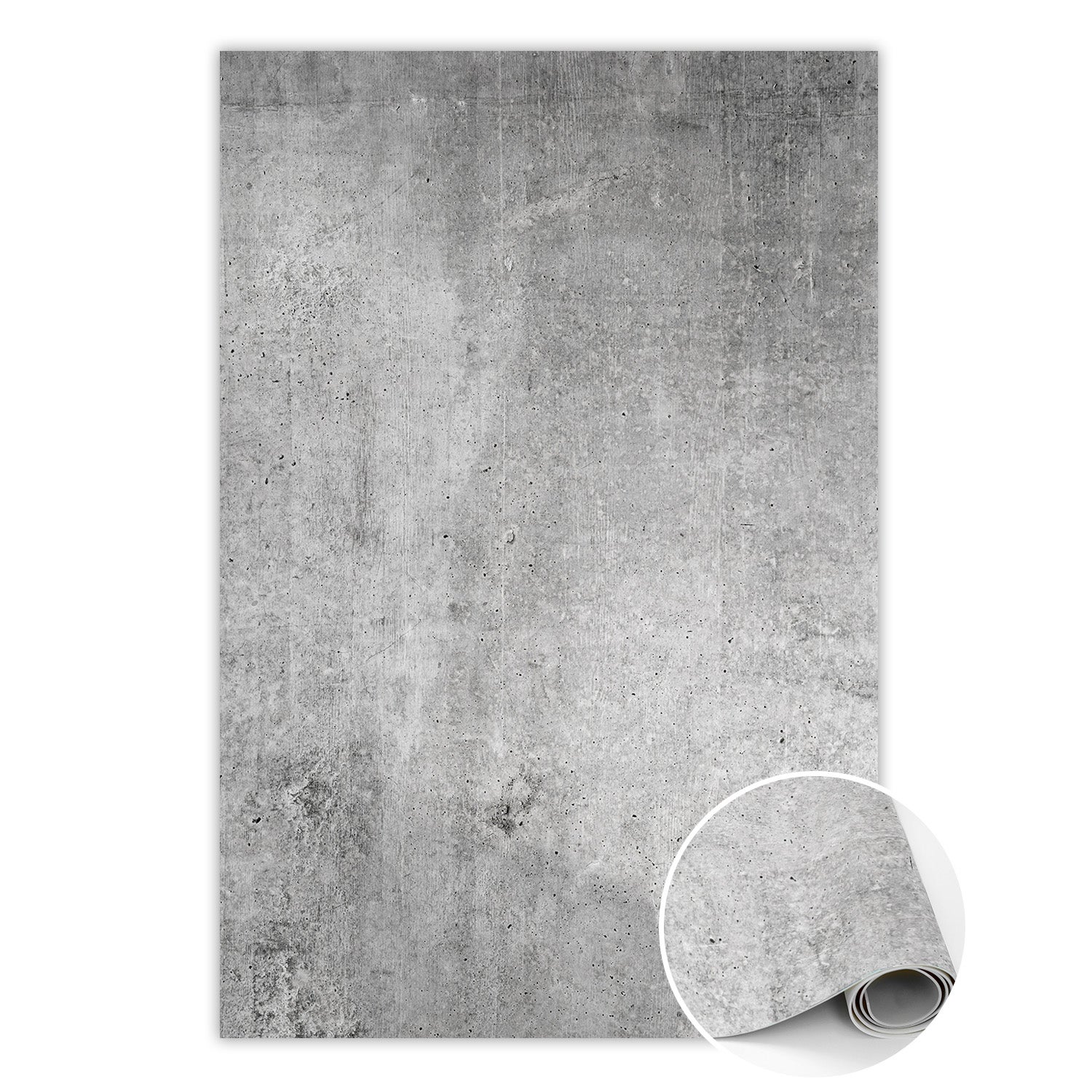 Mata winylowa do kuchni szary beton minimalistyczny, dywan winylowy do wnętrz 100x150 cm – Tulup
