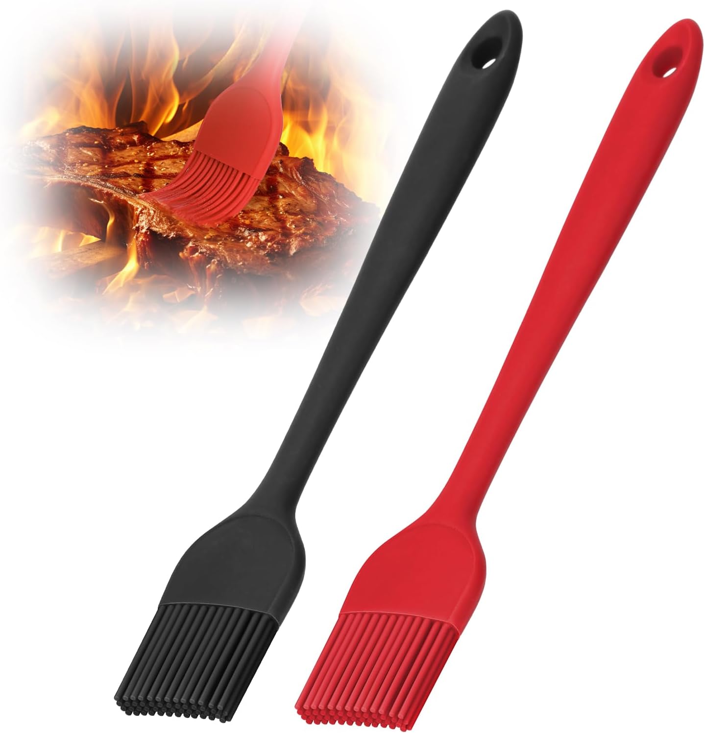 Bewudy Set 8 Mini Spatole In Silicone | 4 Spatole + 4 Pennelli | Resistenti Al Calore | Utensili Da Cucina Antiaderenti | Lavabili In Lavastoviglie