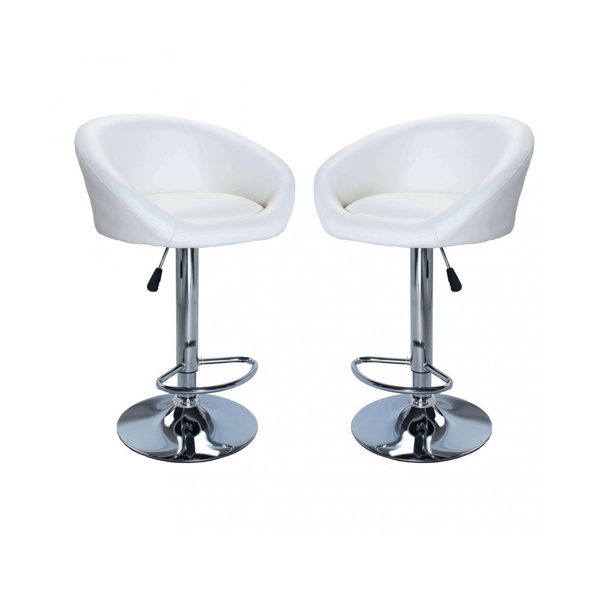 ML-Design Set di 2 sgabelli da bar antracite, in tessuto, A 75 cm, con schienale curvo e poggiapiedi, sedie alte imbottite per cucina, isola o bistrot | Leroy Merlin