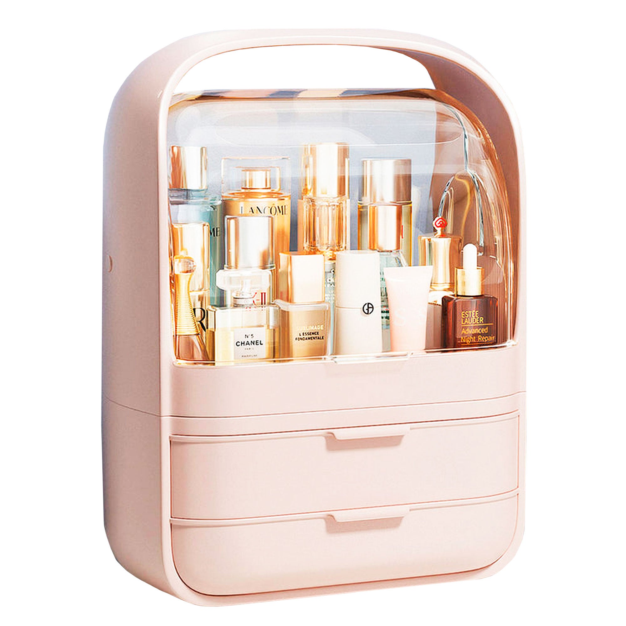 Caja de almacenamiento de maquillaje rosa joybos