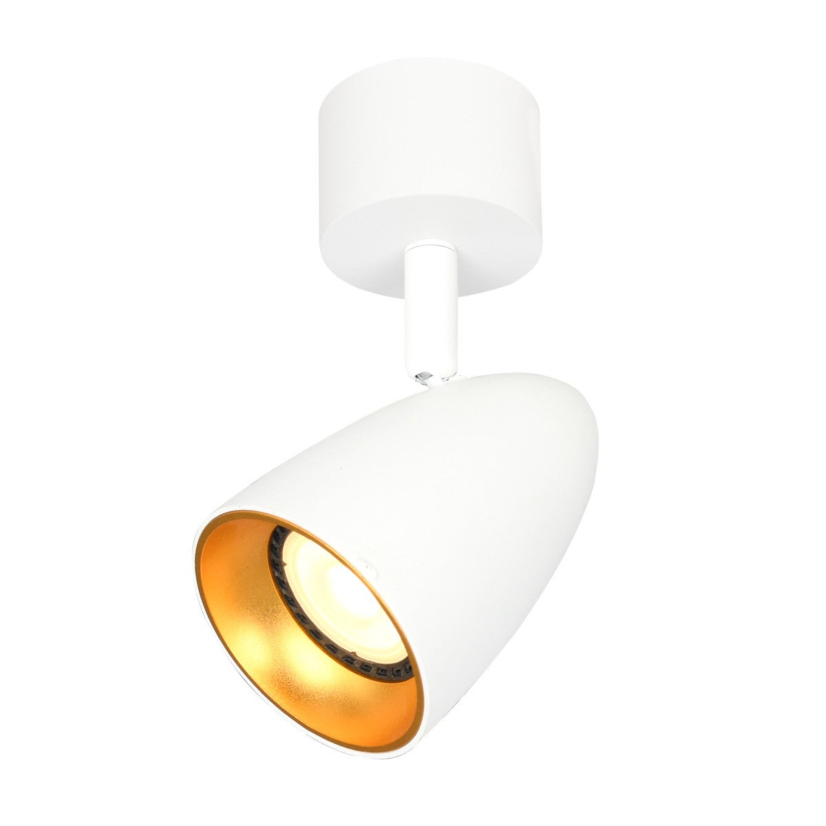 Lampa sufitowa wisząca Tino biało-złota 1xGU10x10W wym: 15,4 x 7 x 7 cm aluminium Italux