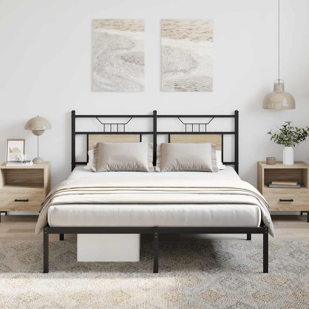 Łóżko Metalowe Rama Łóżka Metalowa Ze Stelażem Pokoj Sypialnia 137x190 cm