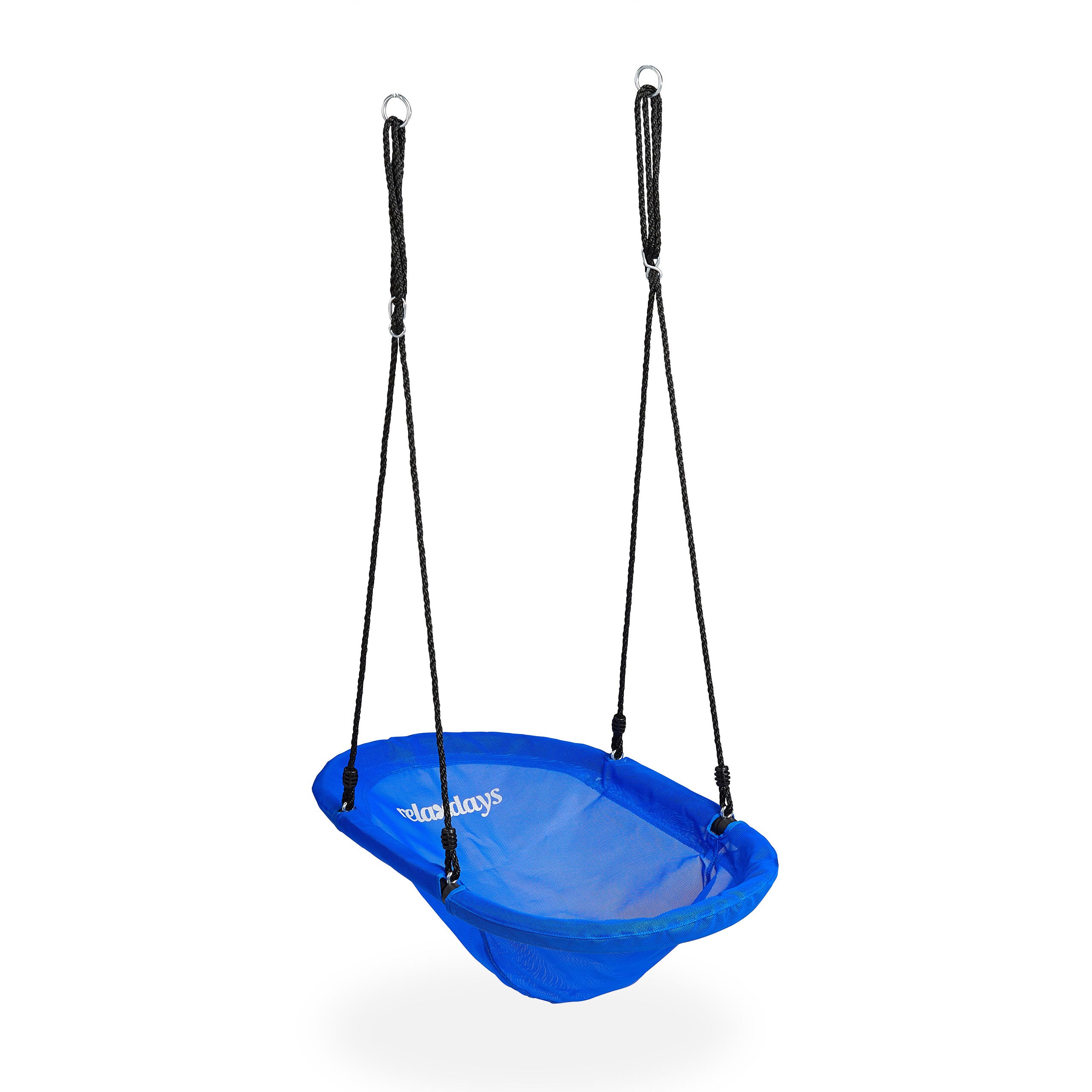 RELAX4LIFE Columpio Nido con Altura Regulable 100-160cm, Columpio Exterior con Reposabrazos y Marco de Acero para Niños y Adultos, Columpio Jardín con 4 Lazos, Carga 150kg (Multicolor RELAX4LIFE Columpio Nido con Altura Regulable 100-160cm, Columpio Exterior con Reposabrazos y Marco de Acero para Niños y Adultos, Columpio Jardín con 4 Lazos, Carga 150kg (Multicolor