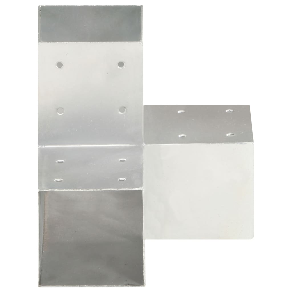 vidaXL Connecteurs de poteau 4 pcs Forme en Y Métal galvanisé 91x91 mm - 4