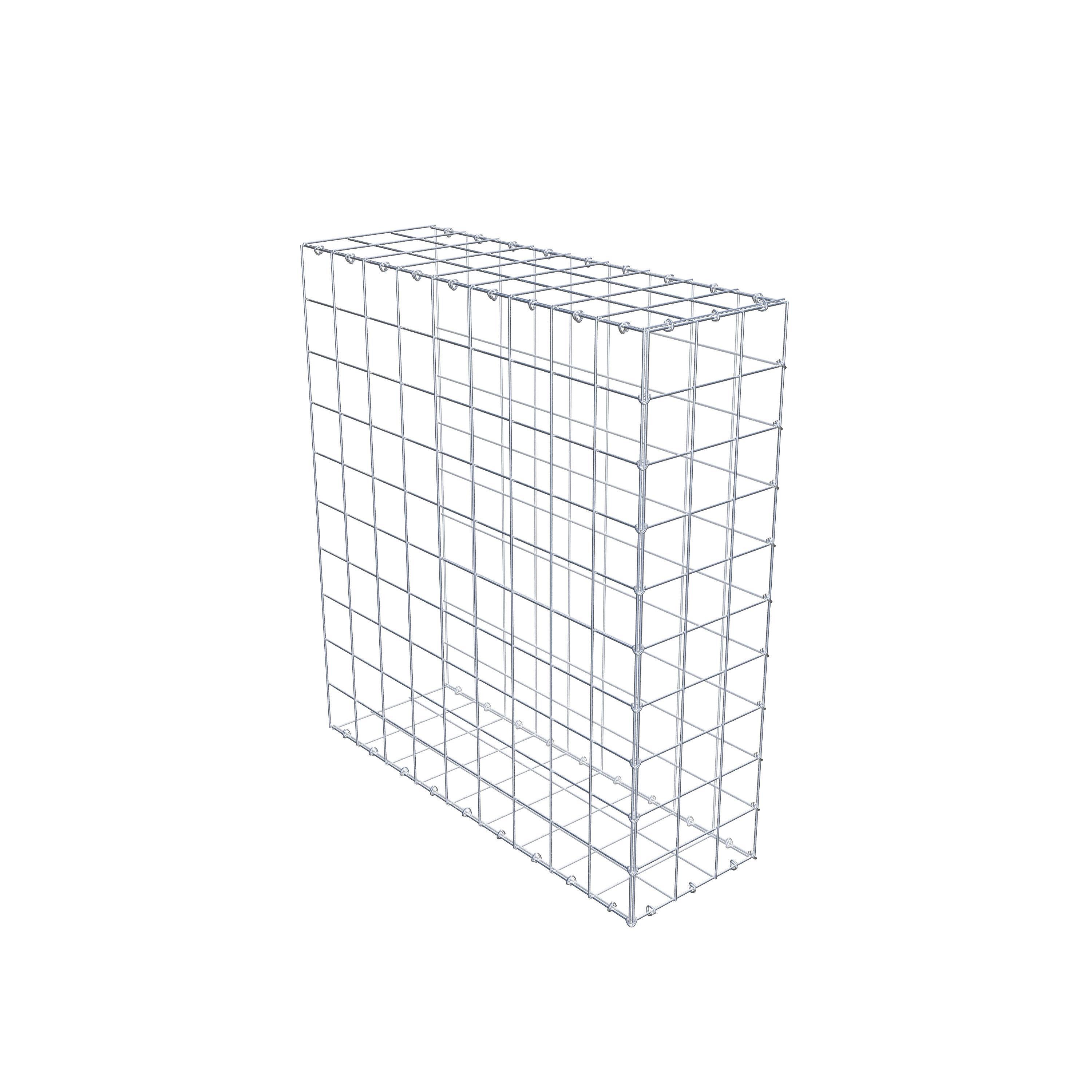 Gavión para alargar en acero galvanizado 100x90x30cm (LxAxP), malla 10 x 10cm, Anillo en C, sin rejilla frontal - 6