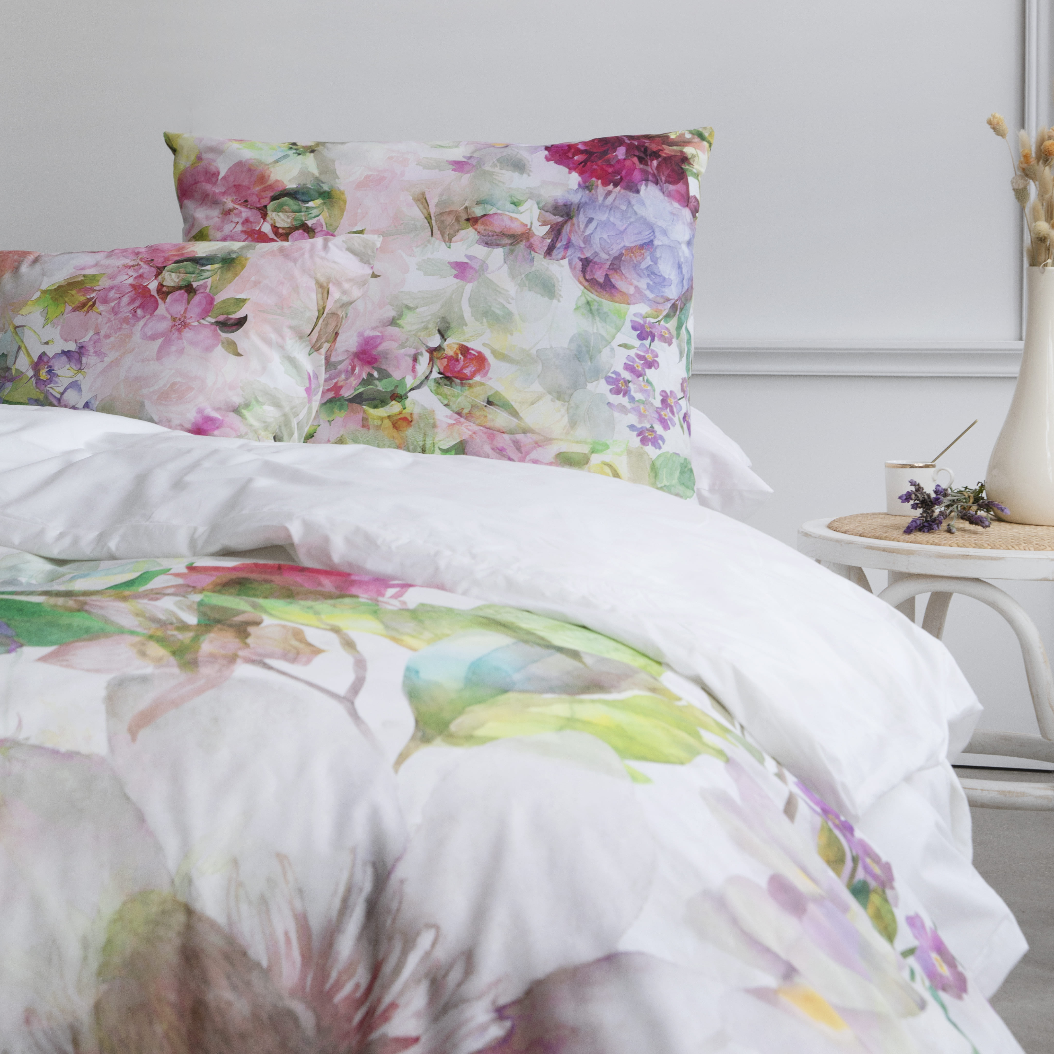 Housse de couette Peony lit 180 cm - 260x240 cm, coton 200 fils - 4