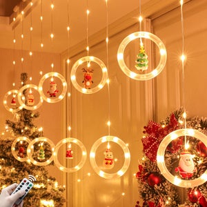 Luci Di Natale A LED Da 3m Con Babbo Natale Che Scala | 8 Modalità Di Illuminazione, Alimentazione USB, Impermeabili Per Esterni | Decorazione Natalizia Per Albero E Casa - 5