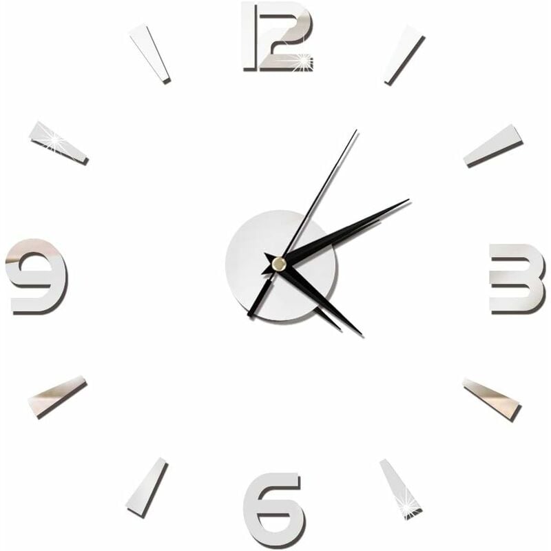 Orologio Da Parete 3D A Specchio Con Numeri Romani - Fai Da Te, Acrilico Oro, Regolabile Da 20 A 50 Cm, Moderno - 2