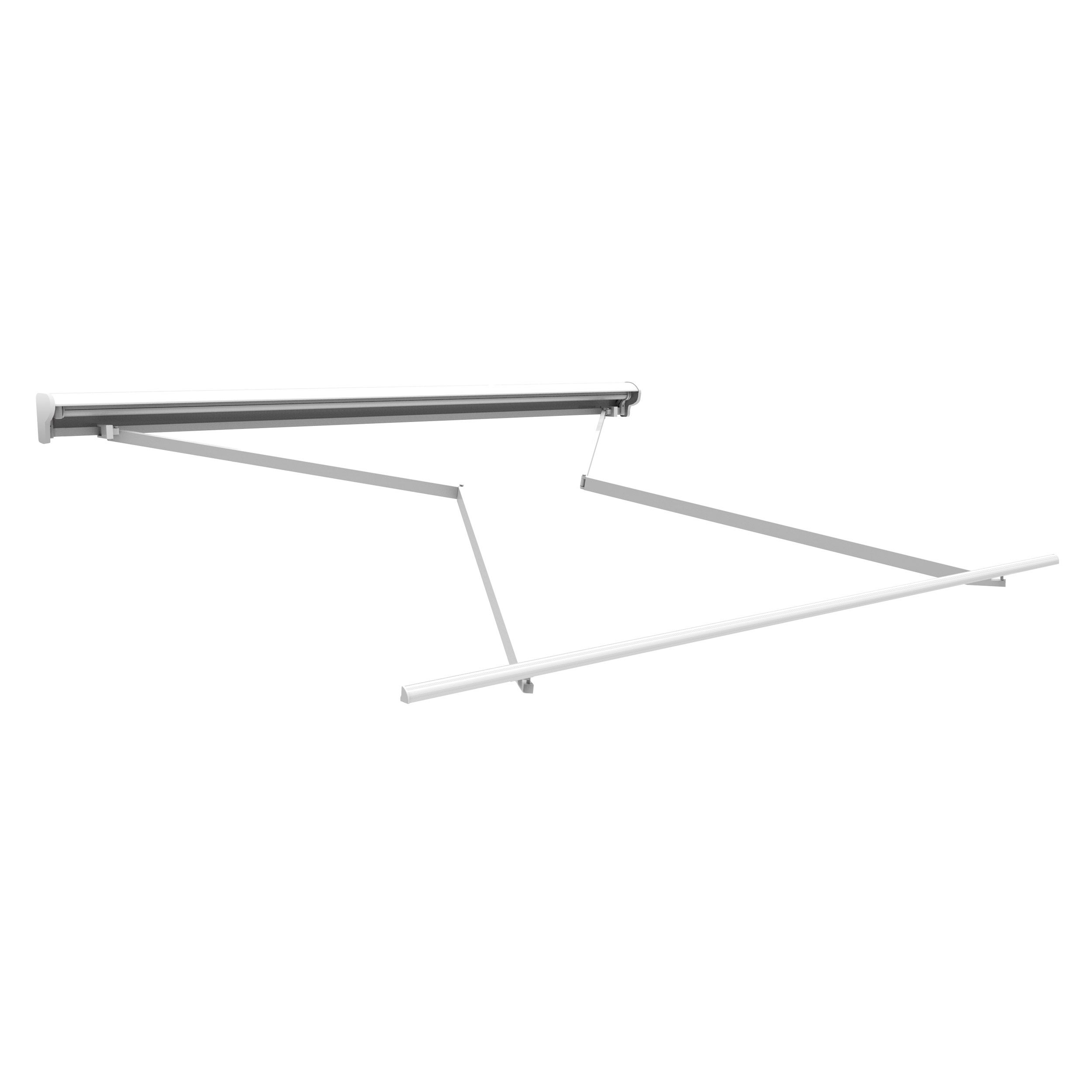Store banne manuel 4x2,5m Gris Polyester – Structure Semi-Coffre en Aluminium - Toile Protection Solaire - 7