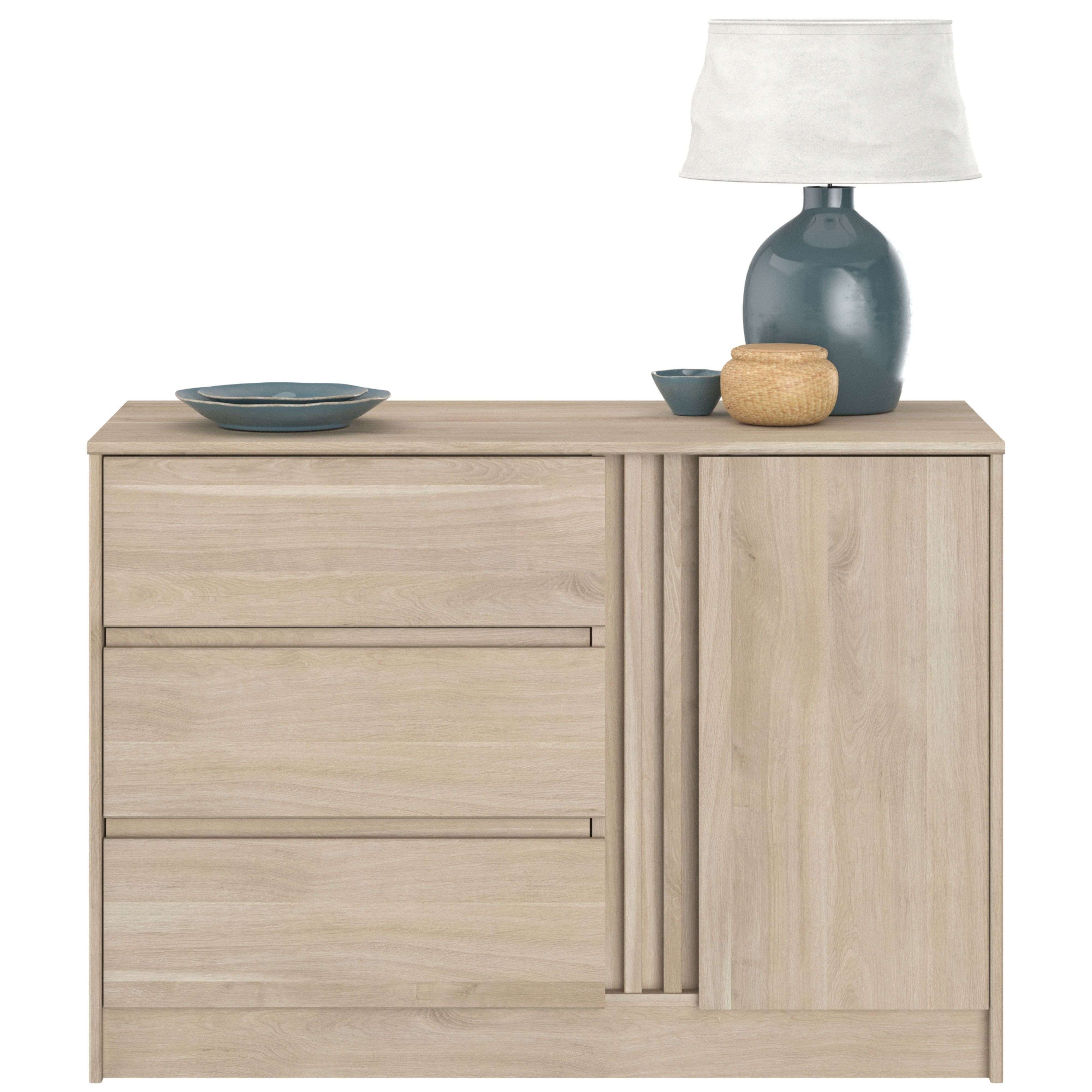 Commode 3 tiroirs 1 portes Palmyre-- - 4