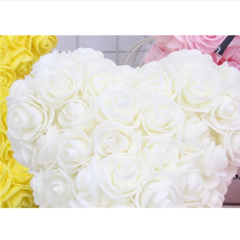 25 CM Rose Fleur Ours Mousse PE Fleur Fleur Éternelle Ours Saint Valentin Cadeau Rose Fleur Grand Ours Rouge - 5