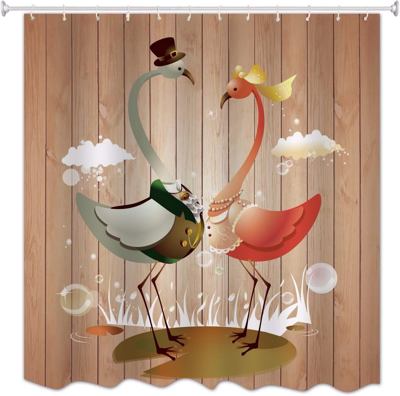 A.Monamour Egypte Antique Scène Dieux Et Pharaons Histoire Religieuse Hiéroglyphique Peintures Murales Égyptiennes Impression Tissu Rideau De Bain Rideau De Douche Avec Crochets Anneaux 180X200 Cm