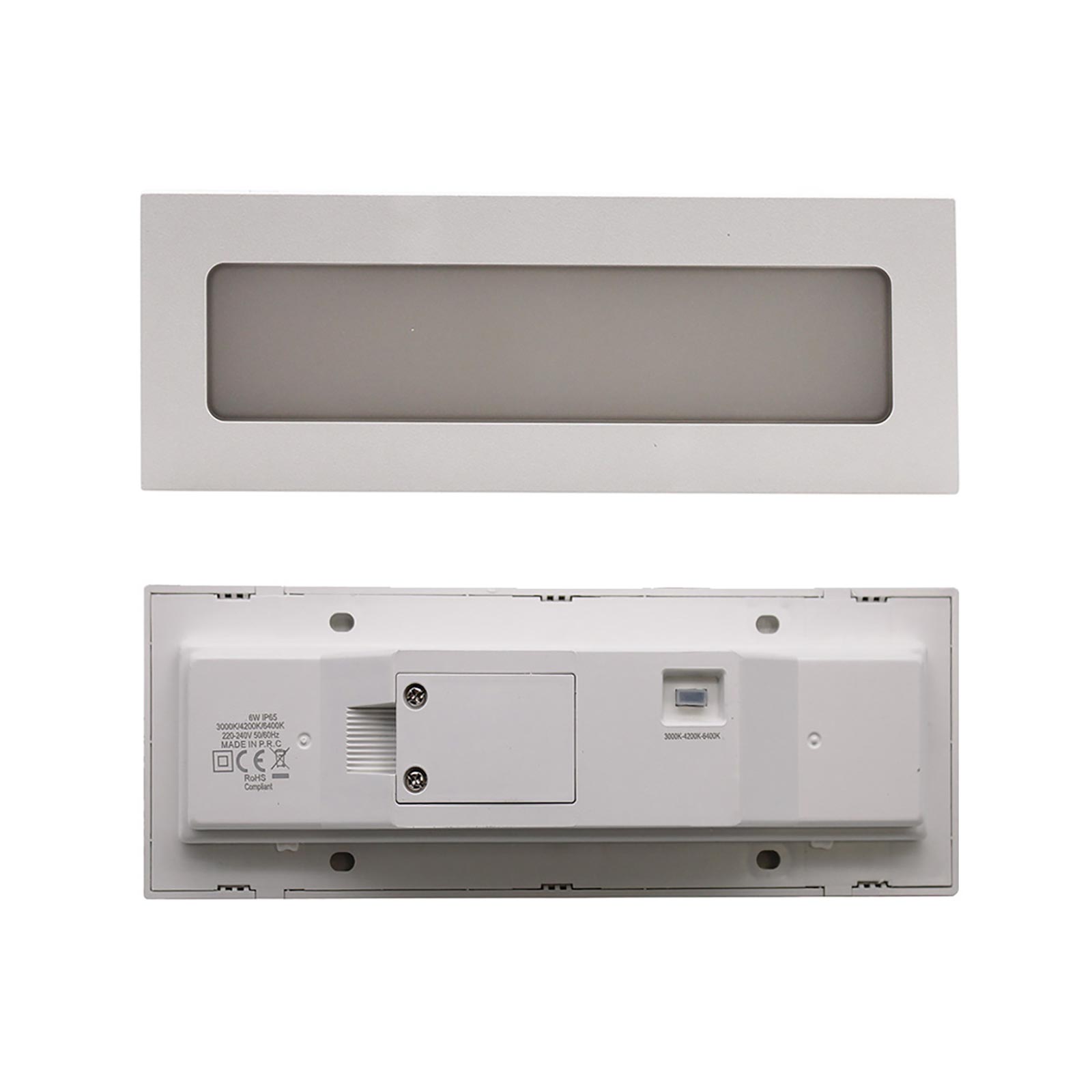 Faretto segnapassi LED 6W CCT incasso rettangolare parete IP65 moderno lampada muro luce viale giardino esterni 230V BIANCO - 8