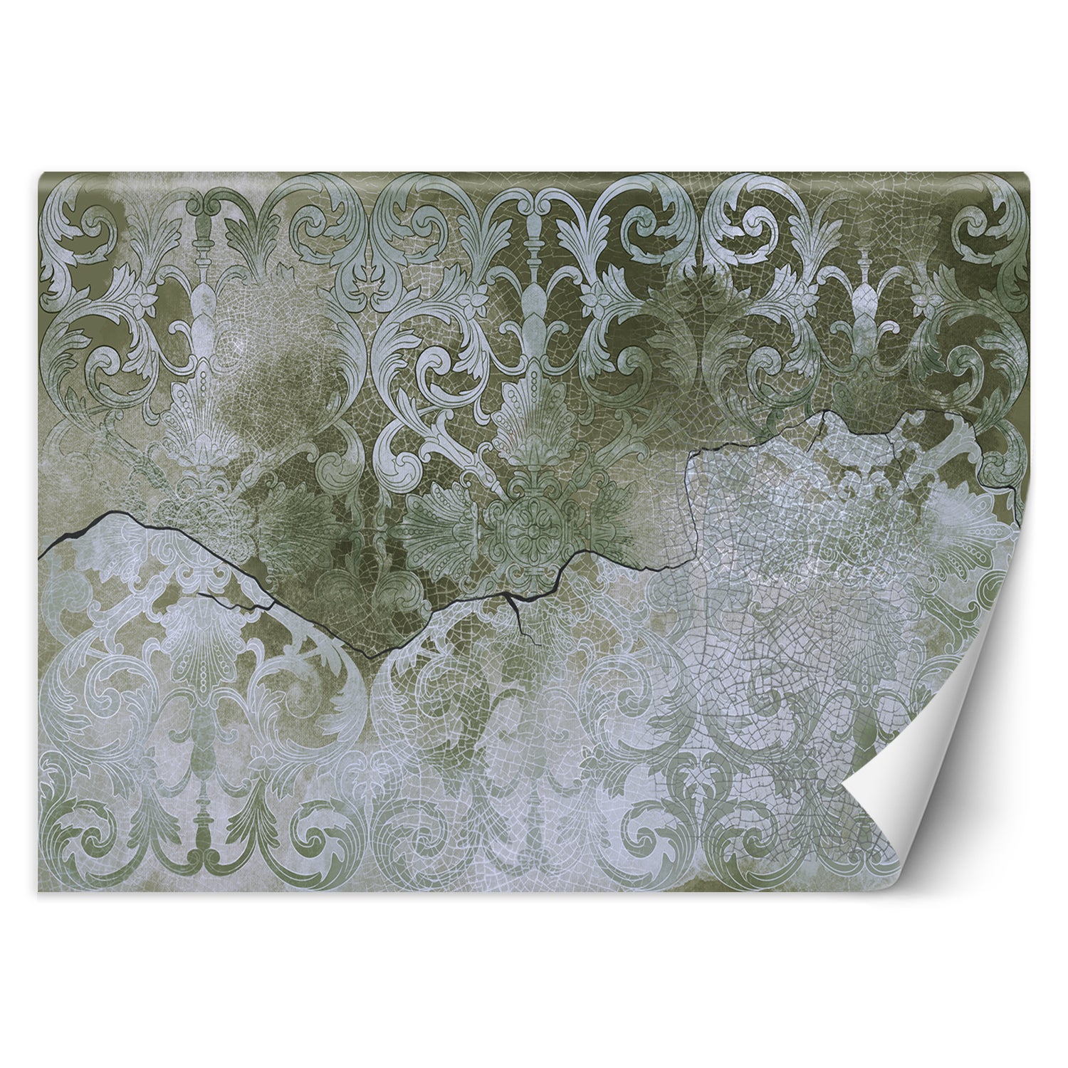 Fototapeta, Zielony ornament vintage 400x280