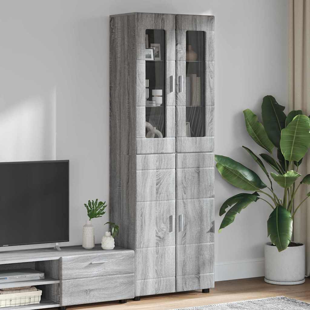 Armoire Haut de rangement - Armoire De Chambre avec étagère Gris Sonoma 60 x 35 x 182 cm - 2