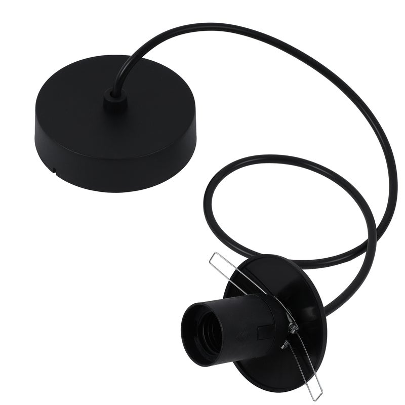 Zawiesie do lampy wiszącej 100cm oprawka talerzyk E27 czarny